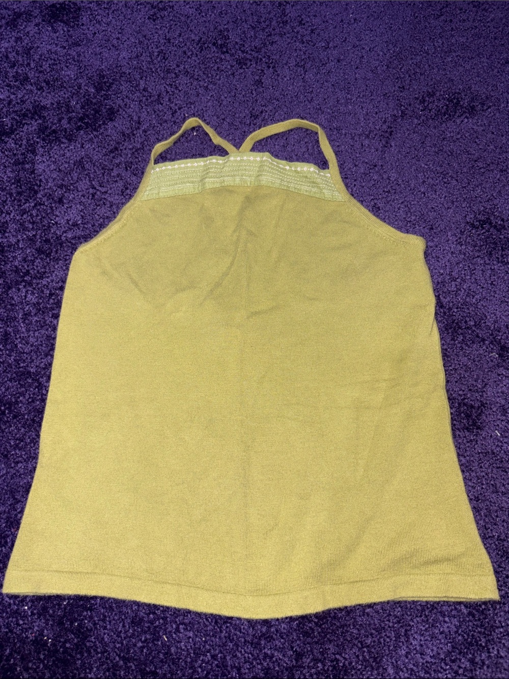American Eagle Outfitters Olive Green Halter Tank Top